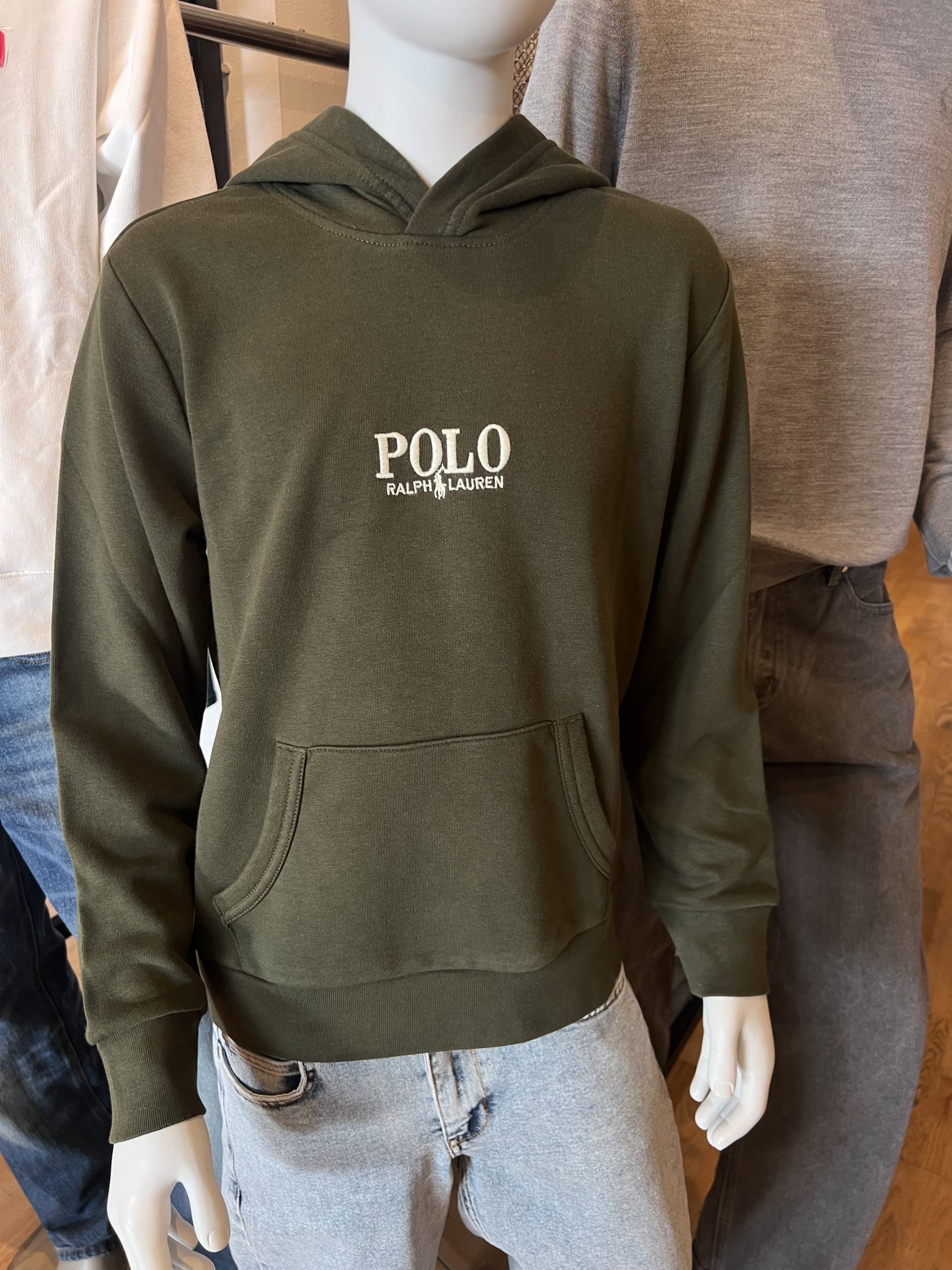 Ralph Lauren Hoodie Groen Geschreven Logo.