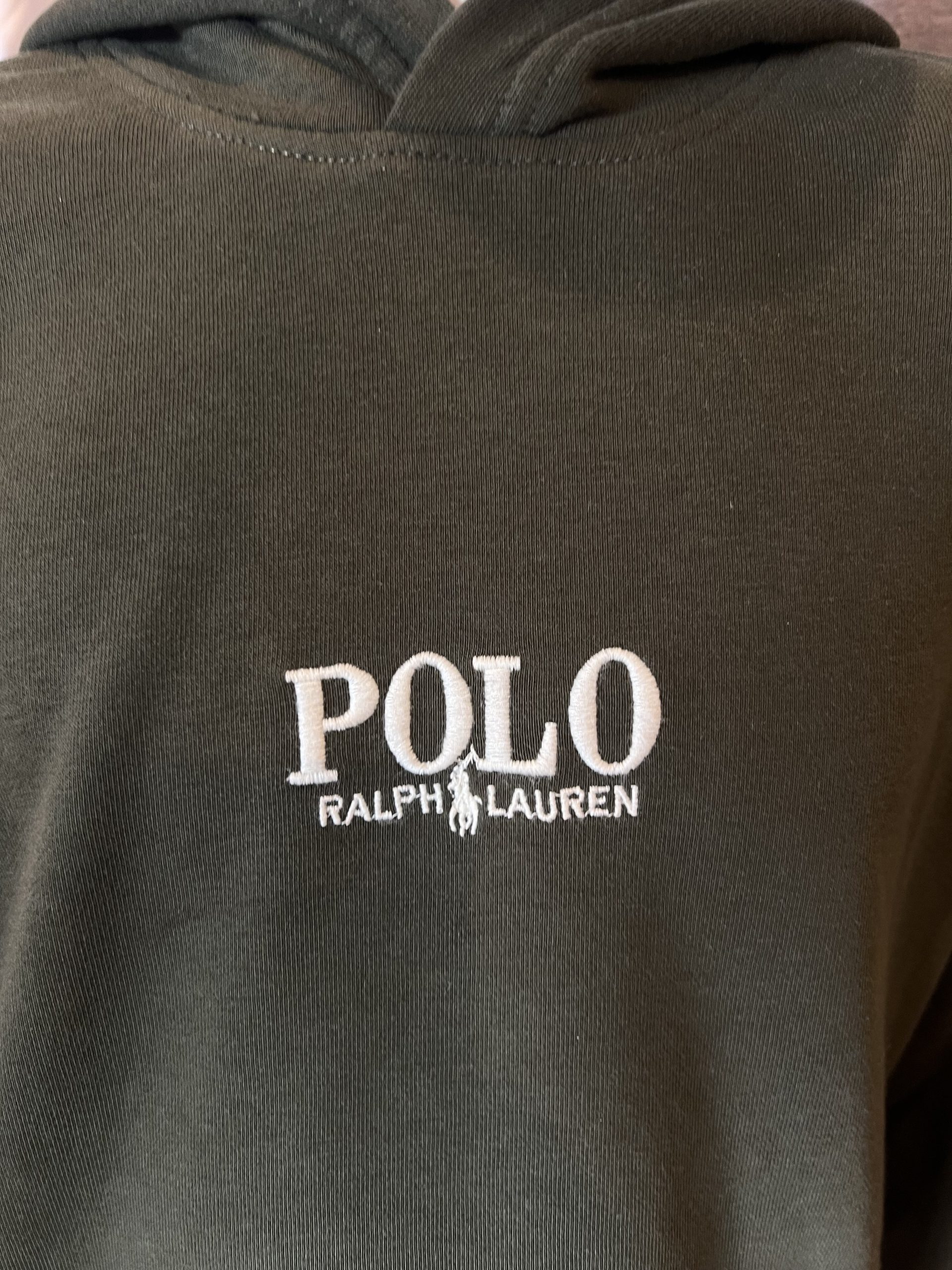 Ralph Lauren Hoodie Groen Geschreven Logo.