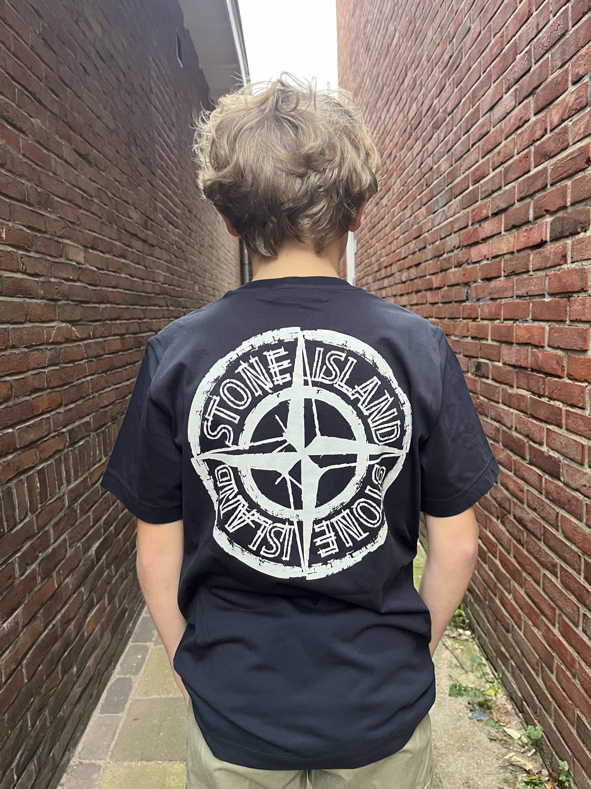 Stone Island T-shirt Back-Print Navy