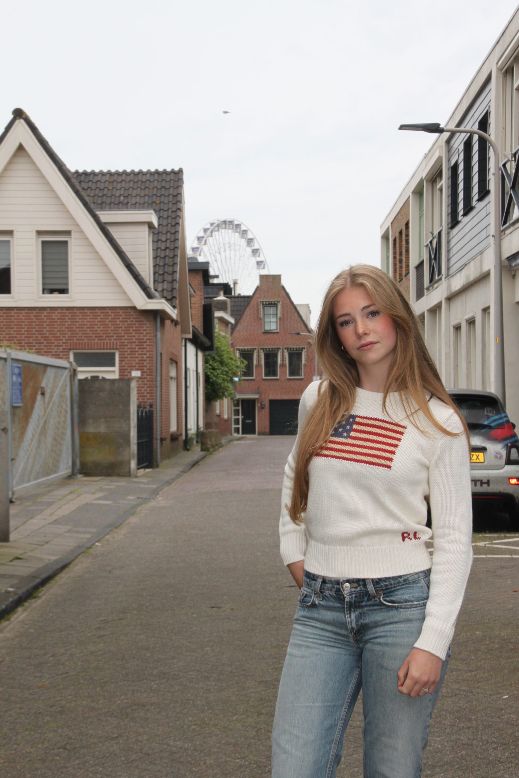 Ralph Lauren Hoodie Flag Wit