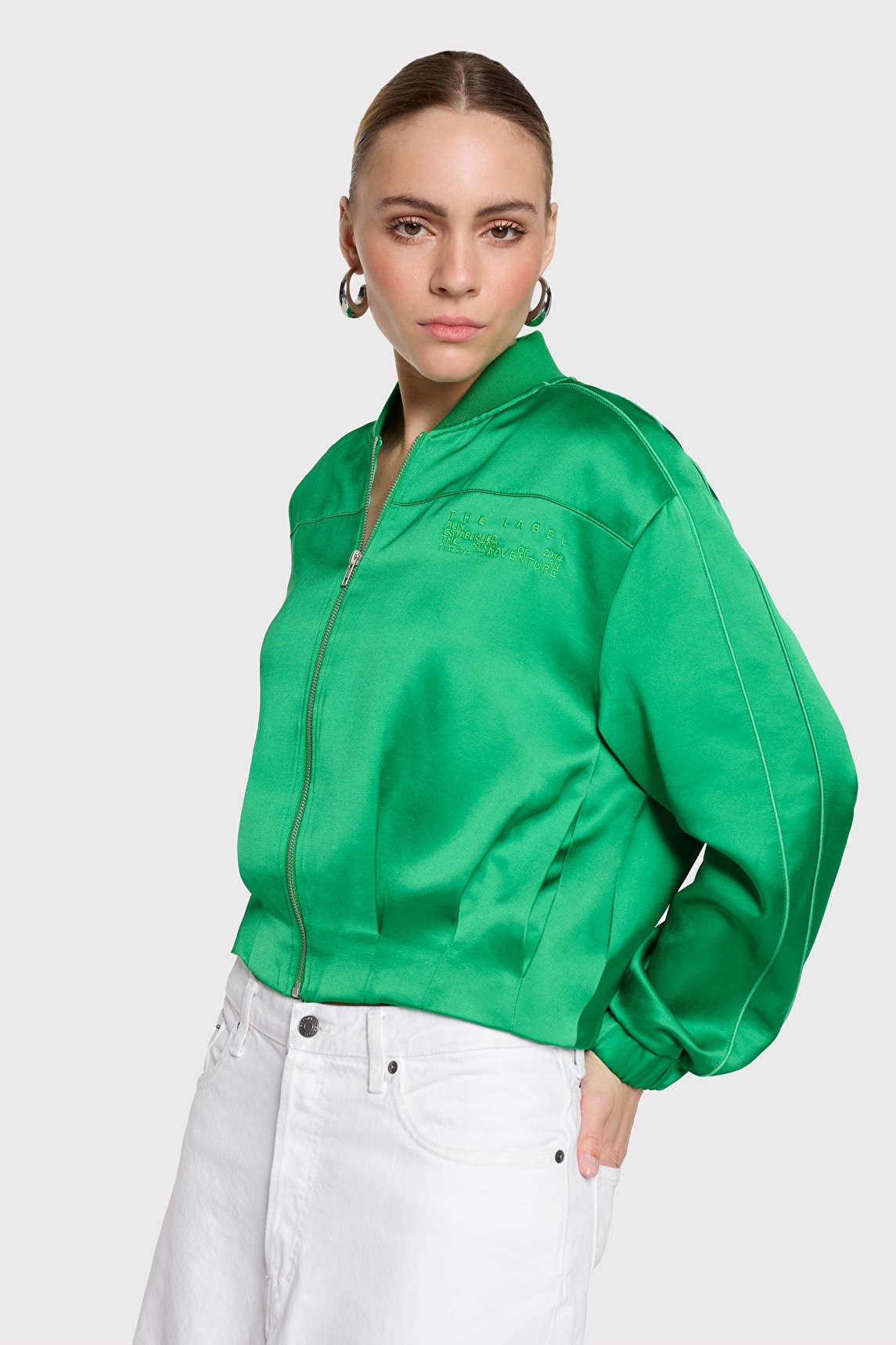 Alix The Label Satin Jacket