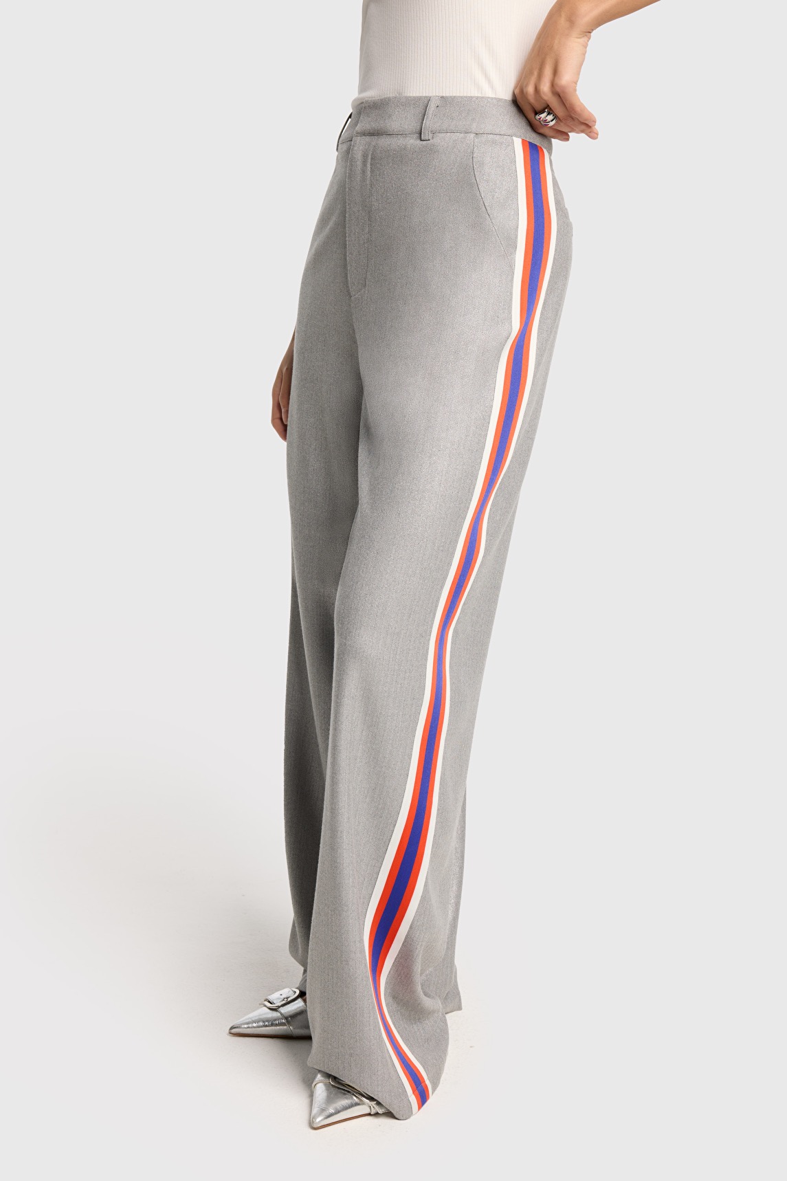 Alix The Label Coated Herringbone Pants