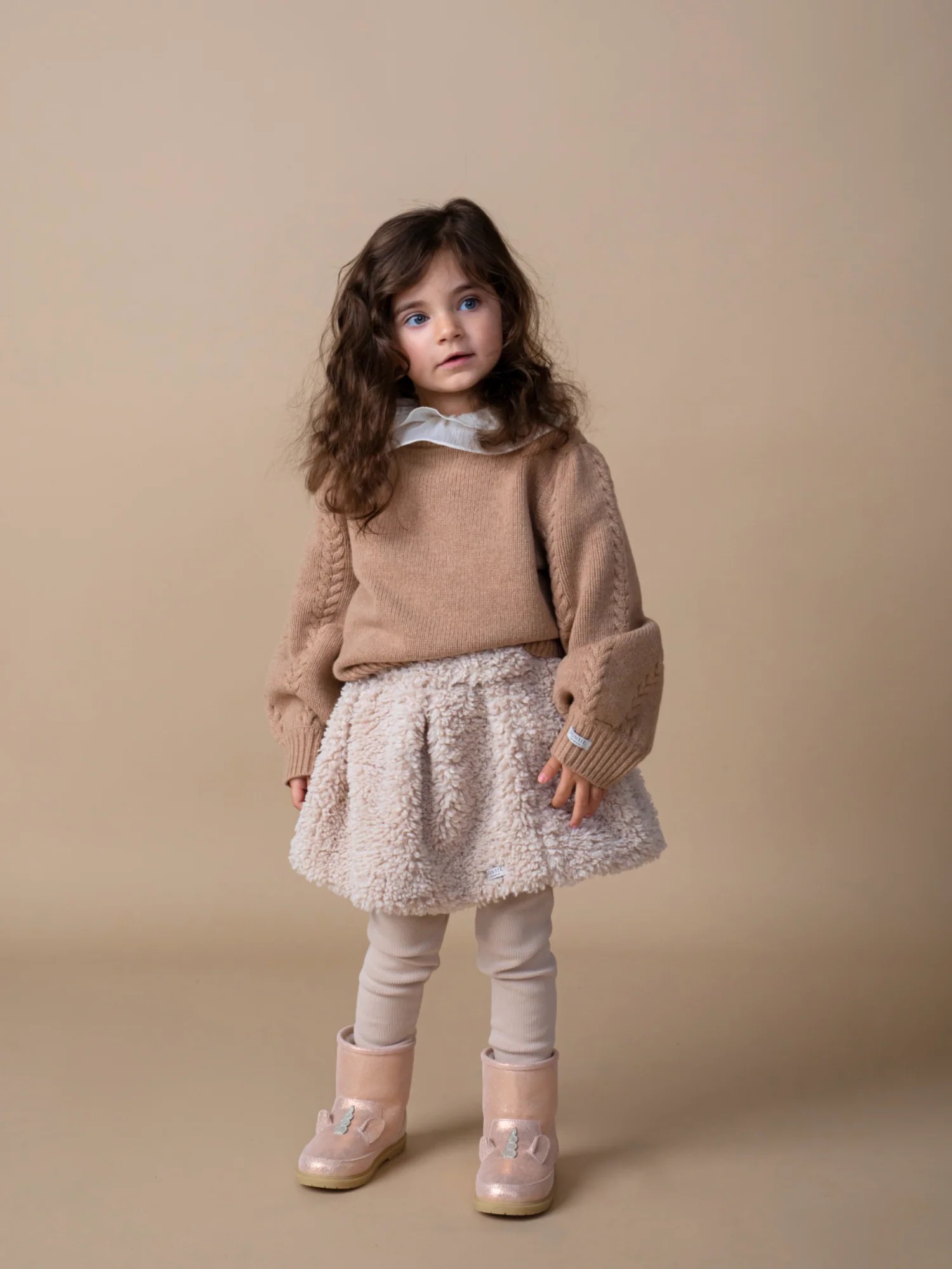 Kasine Merino Wol Sweater | Hazelnut