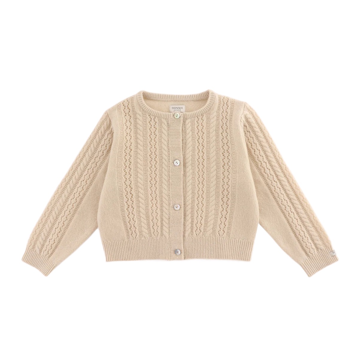 Danik Merino Wol Cardigan | Soft Sand