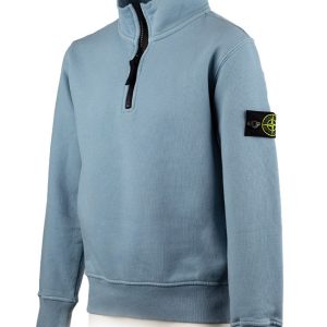 Stone Island Zip Sweater Petrol blauw V004A