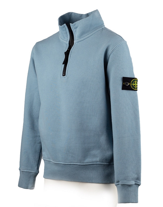 Stone Island Zip Sweater Petrol blauw V004A