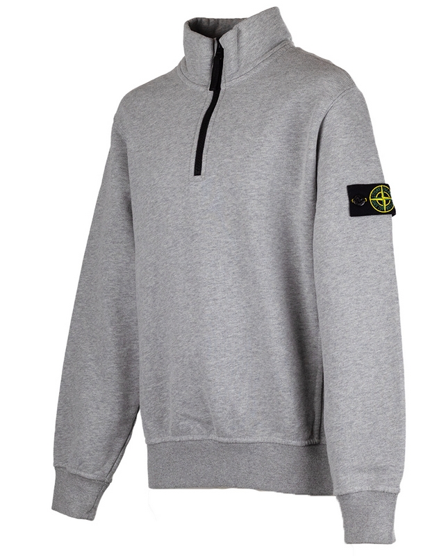 Stone Island Zip Sweater Grey Melange V0M64