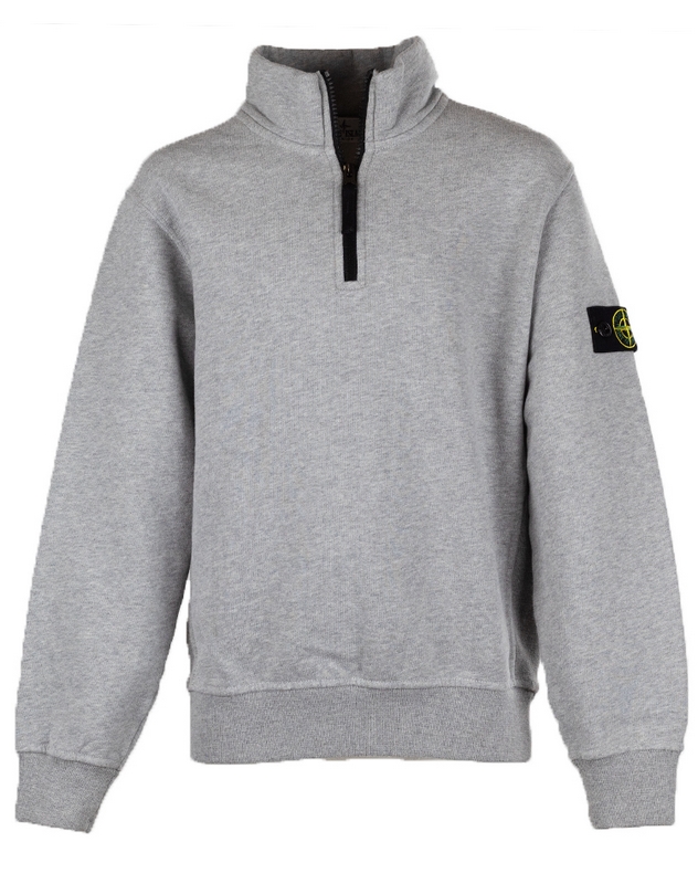 Stone Island Zip Sweater Grey Melange V0M64