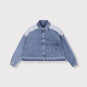 Alix The Label LADIES WOVEN MIX DENIM BLOUSE